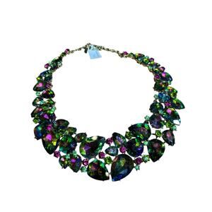 Watermelon rhinestone statement necklace for wow factor!